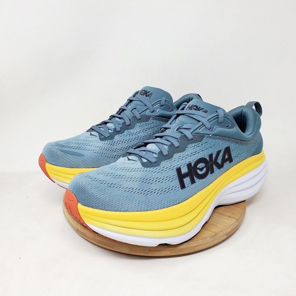 Hoka One One Bondi 8 Running Shoes Mens 9.5 D Lace Up Comfort Gym Sneaker - Picture 6 of 14
